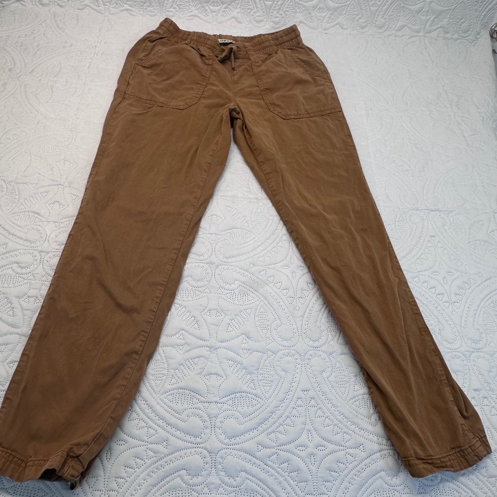 Orvis Womens Brown Tencel Blend Elastic Waist Jogger Pants Size 6